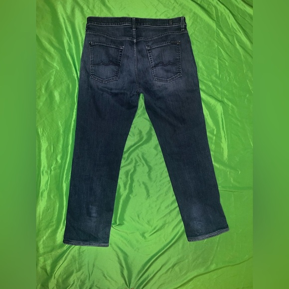 Men's 7 for All Mankind Carsen Lux Performance Blue Straight Leg Jeans size 36 - Picture 2 of 13